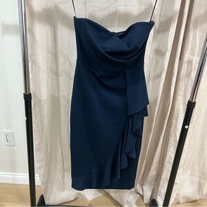 Dress the Population Strapless Midnight Blue Dress